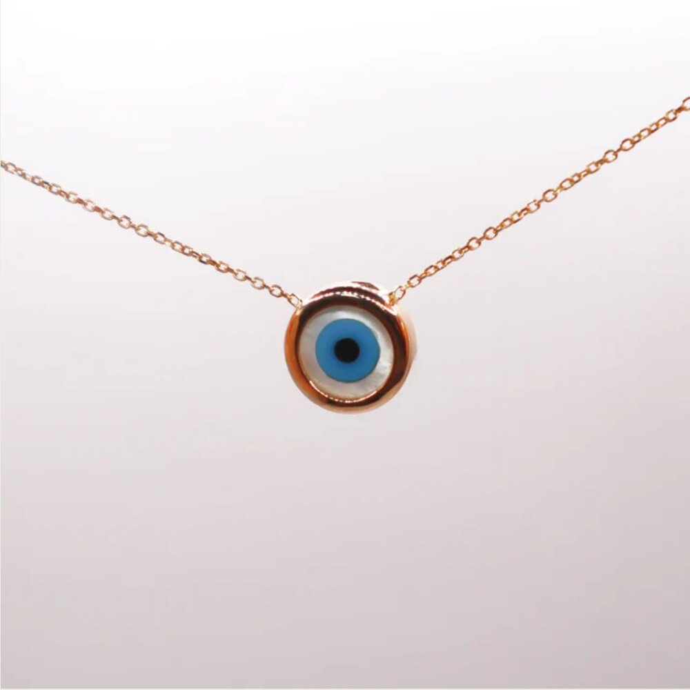 Evil Eye 18k Gold Necklace - Picture 8 of 8